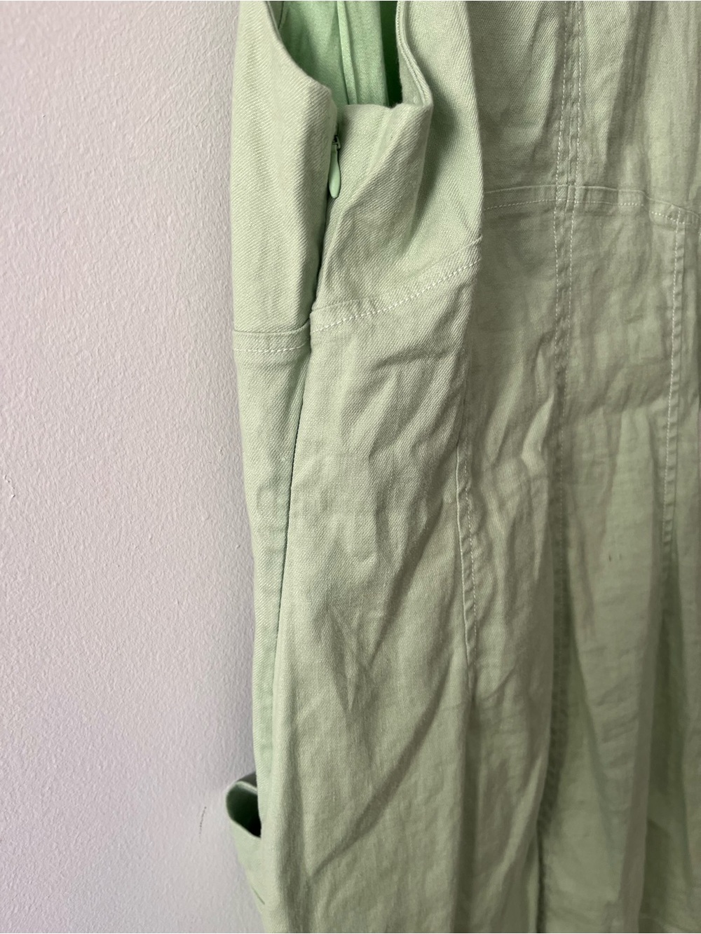 NWT Maeve Anthropology Green Sleeveless Button-Front Mini Dress Sz MP - Picture 10 of 11